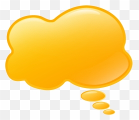 Speech Balloon Bubble Comics Clip Art - Yellow Thought Icon png