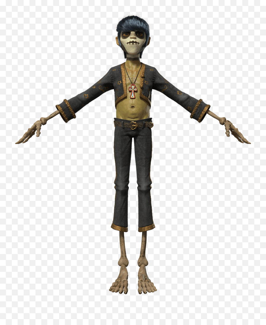 3d And Creepy Motion Design For Gorillaz Todía De Los Muertos - Fictional Character Png,Gorillaz Transparent