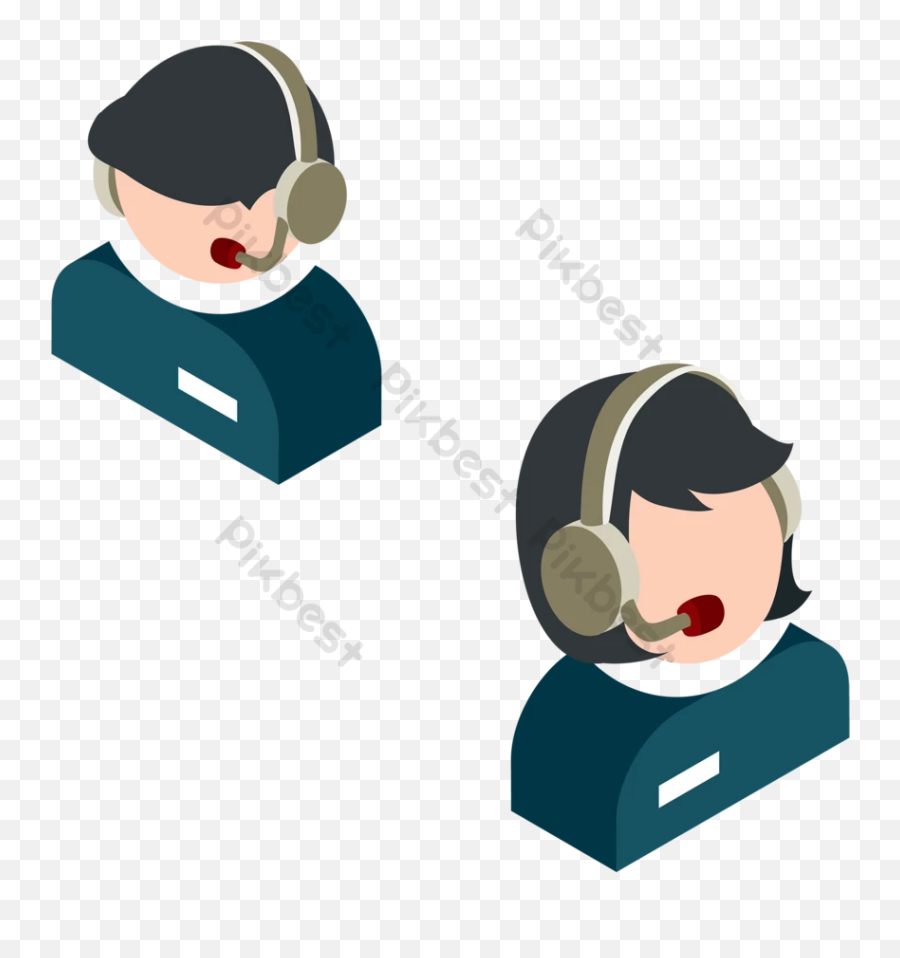 Cute Customer Service Icon Element Png Images Ai Free - Headphones,Service Icon Png