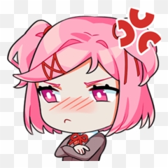 Natsuki Ddlc Sticker Line - Doki Literature Club Stickers png