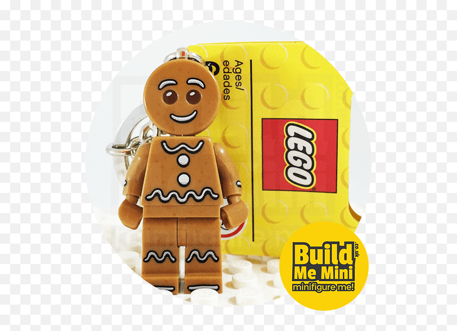 Lego Christmas Gingerbread Man Minifigure Keychain - Lego Minifigures Transparent Png,Lego Man Png