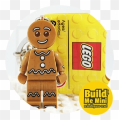 Lego Christmas Gingerbread Man Minifigure Keychain - Lego Minifigures Transparent Png,Lego Man Png