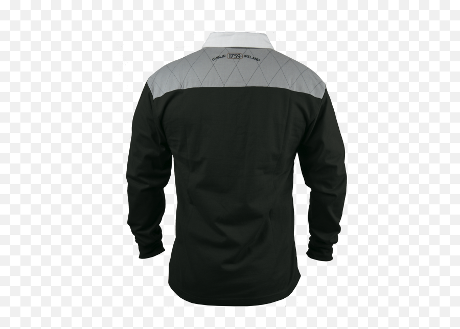 Guinness Heritage Charcoal Grey And Black Long Sleeve Rugby Jersey Png Gray Shirt