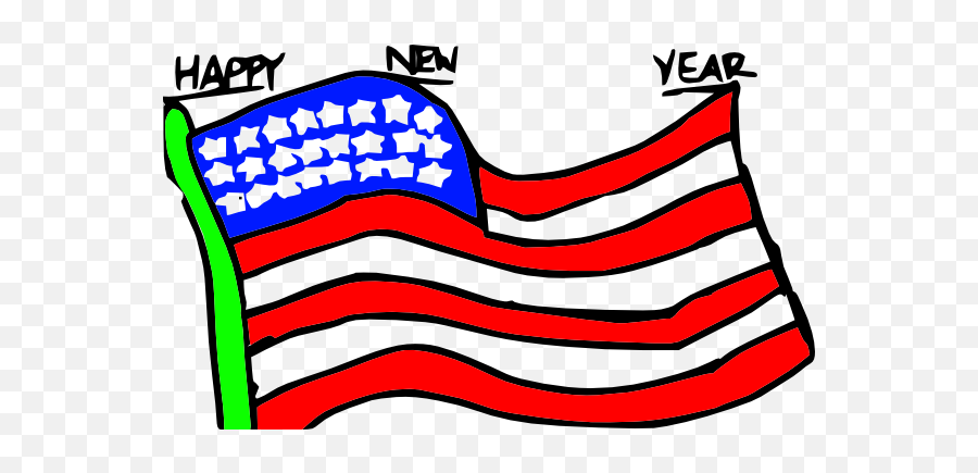 New Year Us Flag Clip Art - Clip Art Png,American Flag Clipart Transparent