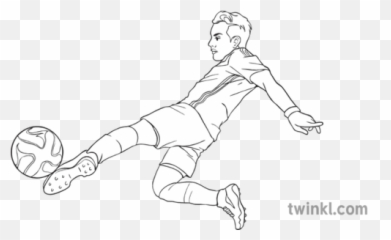 Kicking Ball Slide Footballer Sport Shoot - Player png