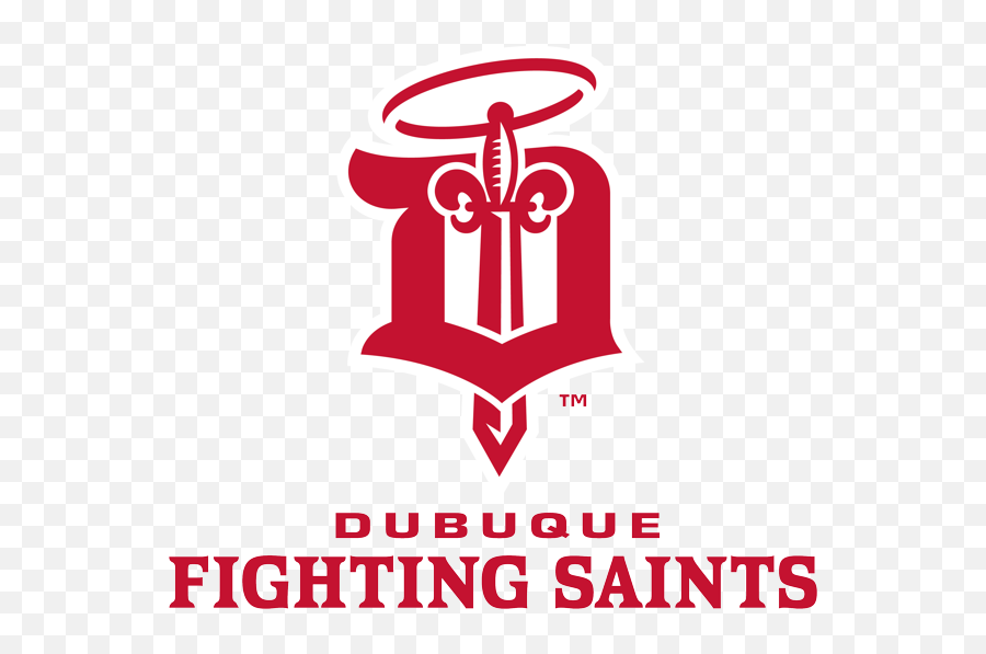 Saints Scribbles Dubuque Handles Des Moines 4 - 1 In First Dubuque Fighting Saints Logo Png,Third Quarter Half Filled In Stars Symbol Icon