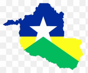Flag Map Of Rondonia - png