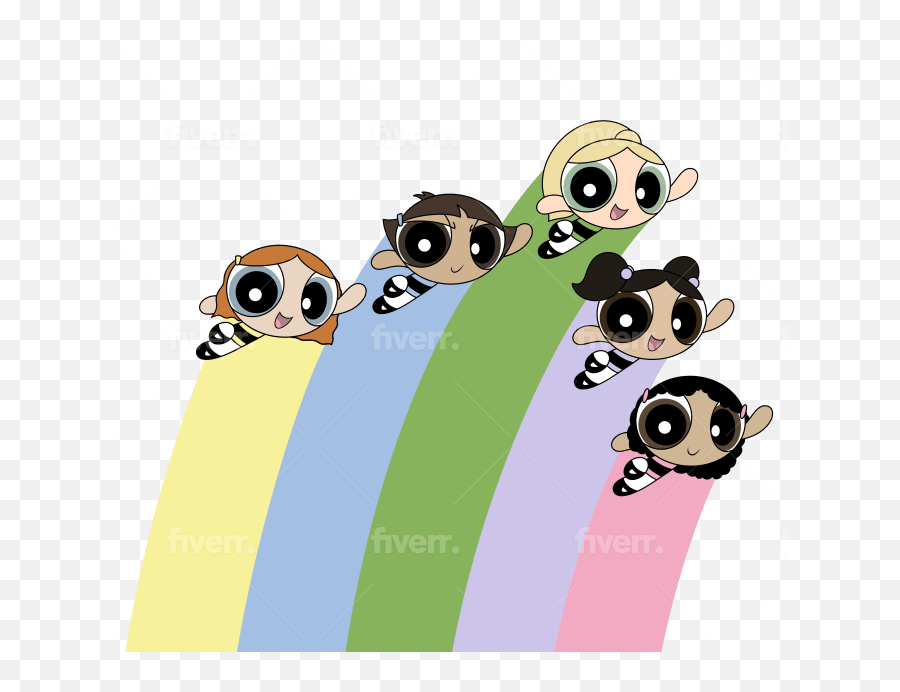 Draw You As A Powerpuff Girl By Annyphan Fiverr - Happy Png,Powerpuff Girl Icon