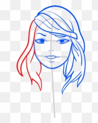 How To Draw Taylor Swift Step By With Easy Drawings For - Sketch Drawing Cartoon Easy png