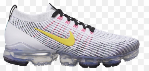 Nike Air Vapormax 30 White Dynamic Yellow Hyper Turquoise - Vapormax Flyknit 3 Blue Png,Images Of Nike Logos