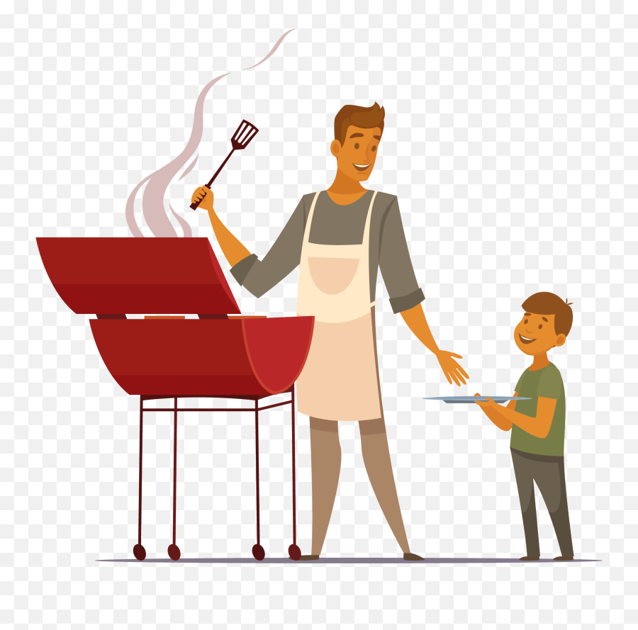 Grill Png Transparent Background Mart - Cartoon Bbq Grill Clipart,Child Transparent Background