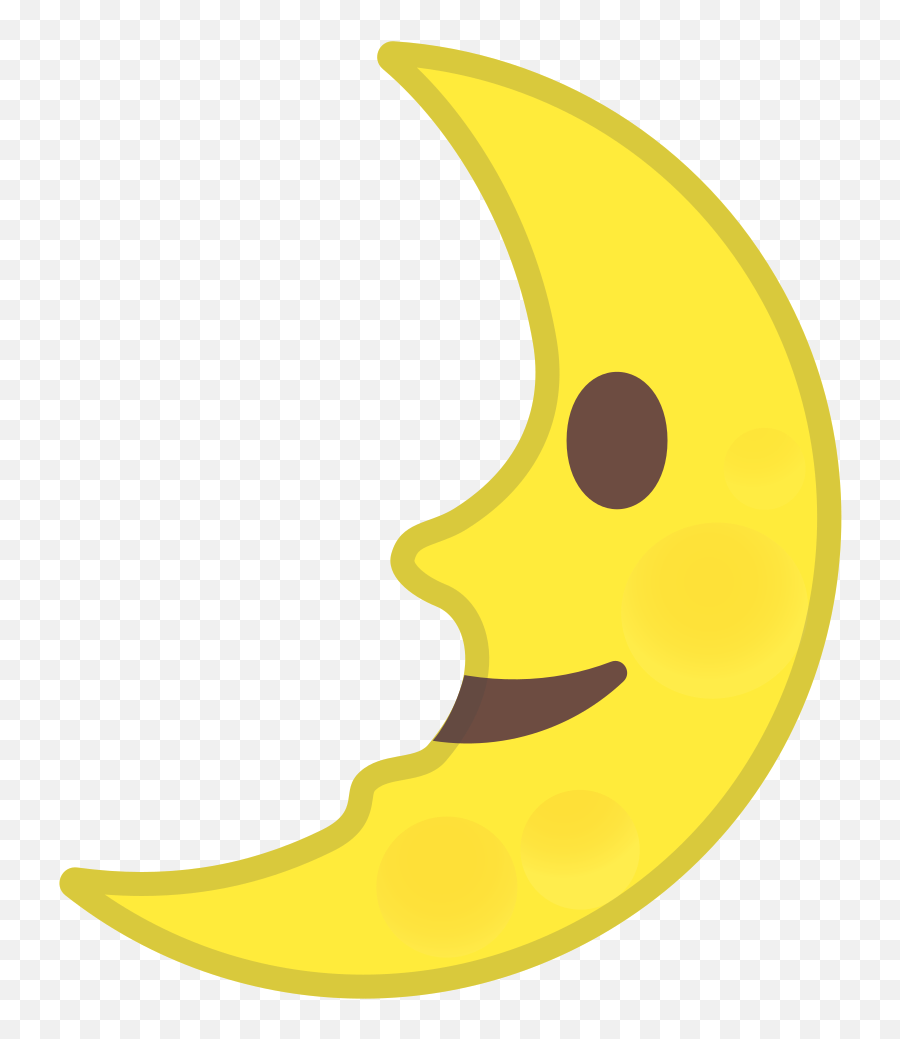 First Quarter Moon Face Icon Noto Emoji Travel U0026 Places - Celestial Event Png,Mooning Icon