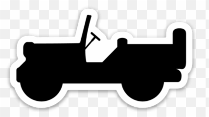 Jeep Silhouette Logo Sticker Vinyl Decal - Automotive png