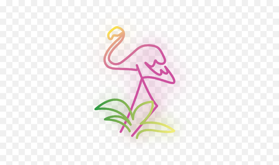 Flamingo Transparent - Neon Flamingo No Background Png,Flamingo Transparent Background