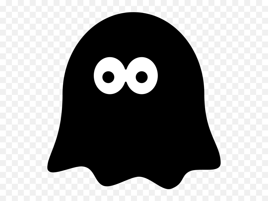 Black Ghost Clip Art - Black Ghost Clipart Png,Ghost Clipart Png