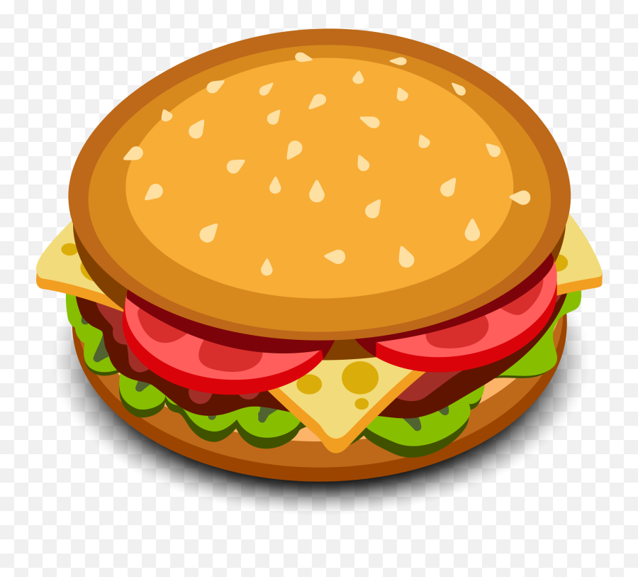 Burger Cartoon Png Clipart - Transparent Background Burger Icon  Png,Cheeseburger Transparent - free transparent png images 