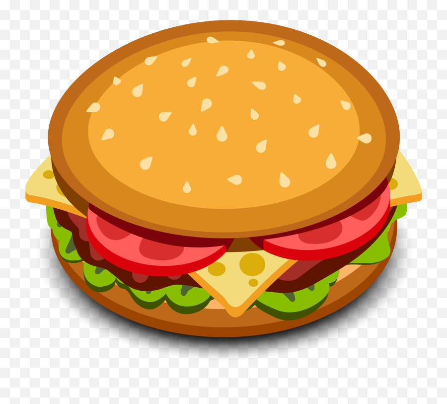 Burger Cartoon Png Clipart - Transparent Background Burger Icon Png,Cheeseburger Transparent