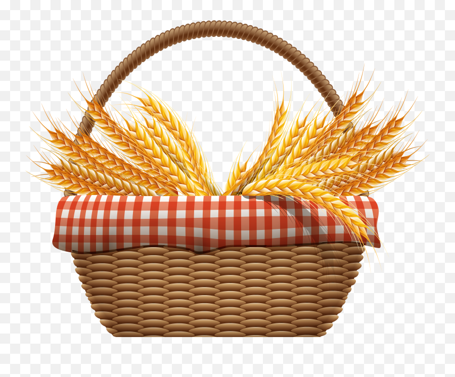 Gifts Clipart Raffle Basket - Basket Of Wheat Clipart Png,Basket Transparent