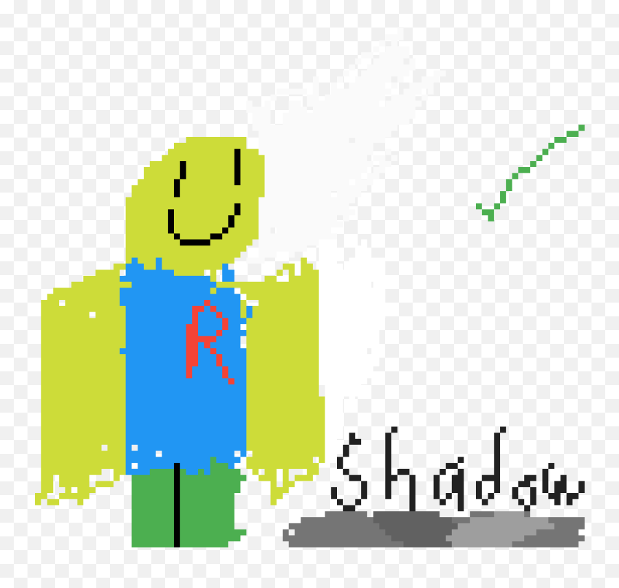 Download Hd Roblox Noob With A Shadow - Illustration Illustration Png,Roblox Noob Png