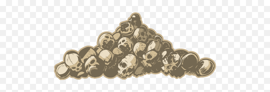 Big Pile Of Skulls Sticker - Skullpile Illustration Png,Pile Of Skulls Png