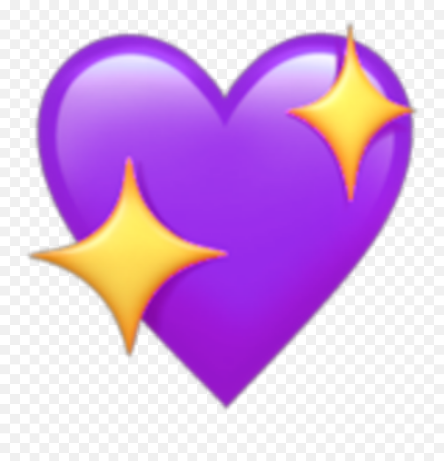 Purple Star Png - Purple Heart Star Emoji Kawaii Heart Emoji Png,Heart Emoji Png Transparent