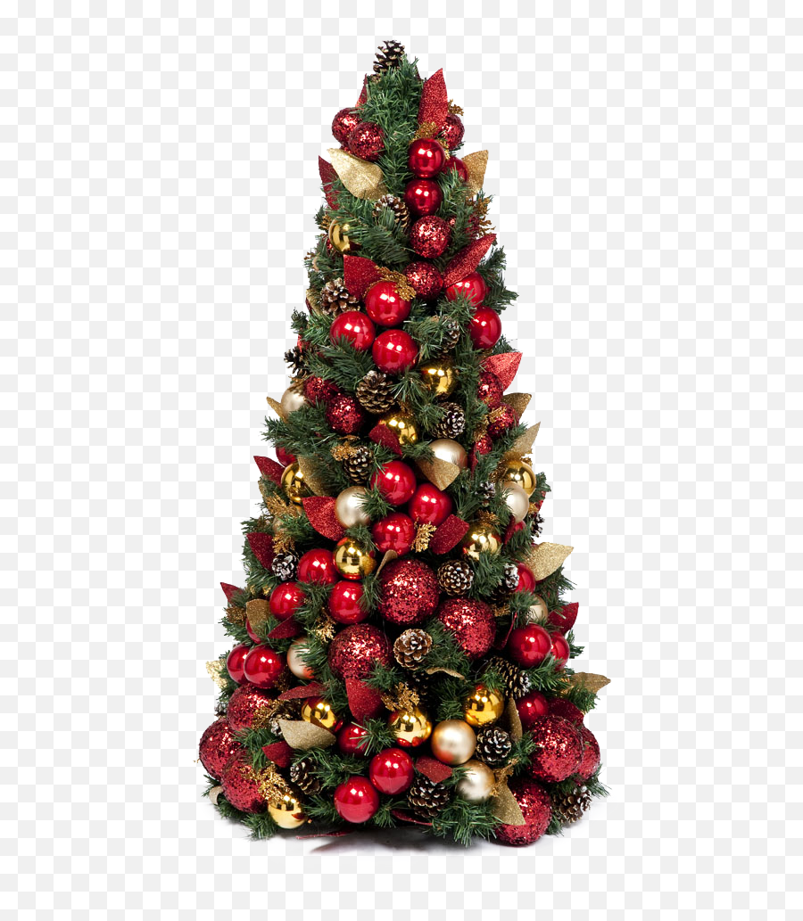 Christmas Decorated Tree Png No Background Real - Christmas Decorations Plants Concepts,Holiday Background Png