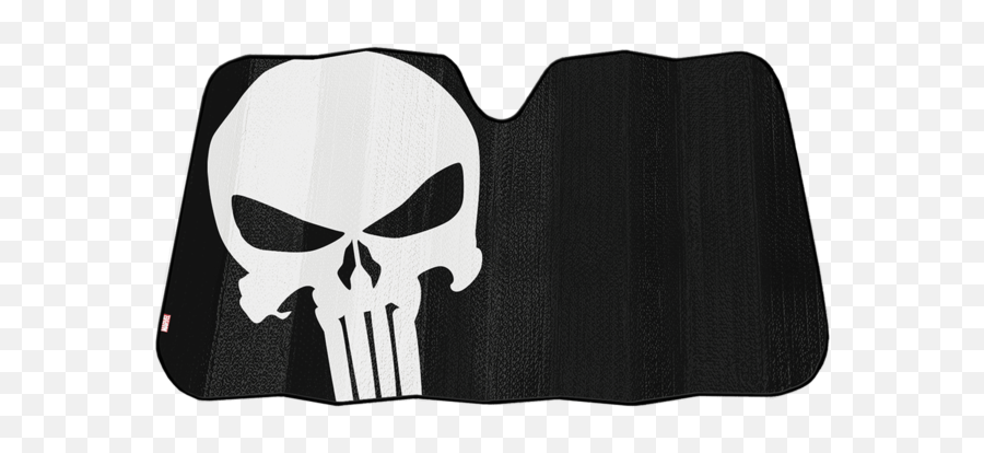 1 Plasticolor Marvel Punisher Skull Car Black Windshield Folding Shadesun - Punisher Skull Png,Punisher Skull Png