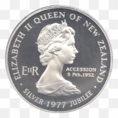 1977 Silver Proof One Dollar New Zeland Coin - Cash Png,One Dollar Png
