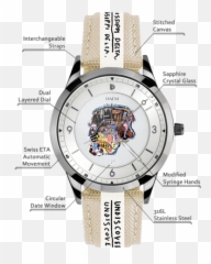 Skull Watch By Basquiat - Basquiat Watch Png,Watch Hands Png