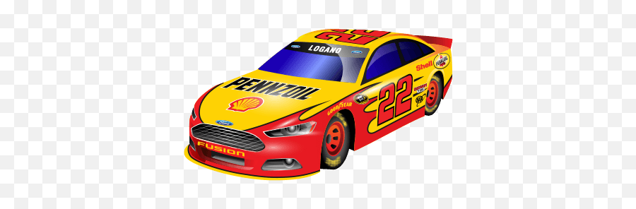 Joey Logano Car By Zack Demirtshyan - Automotive Paint Png,Car Emoji Png