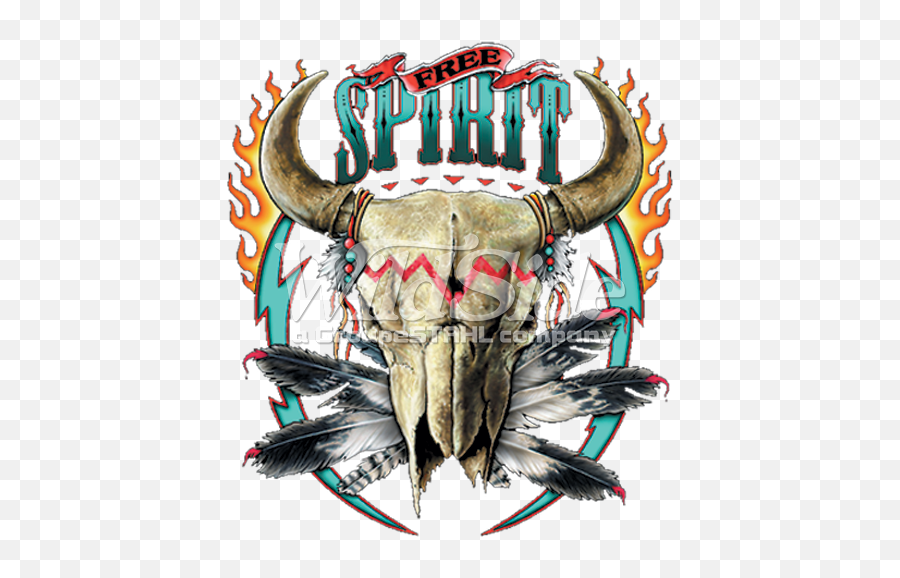 Download Hd Free Spirit - Cow Skull Cattle Transparent Png Horn,Cow Skull Png