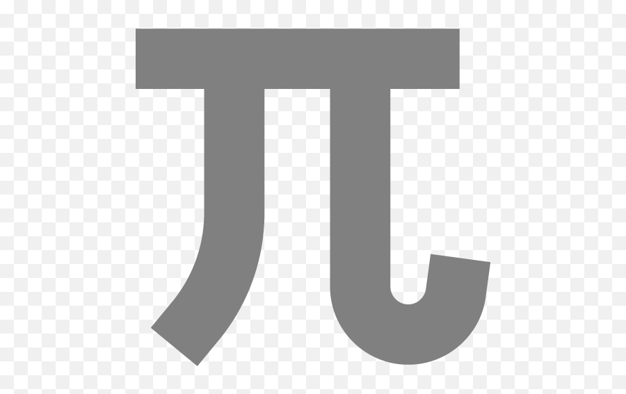 Gray Pi Sign Icon - Free Gray Math Icons Pi Symbol In Grey Png,Pi Symbol Png