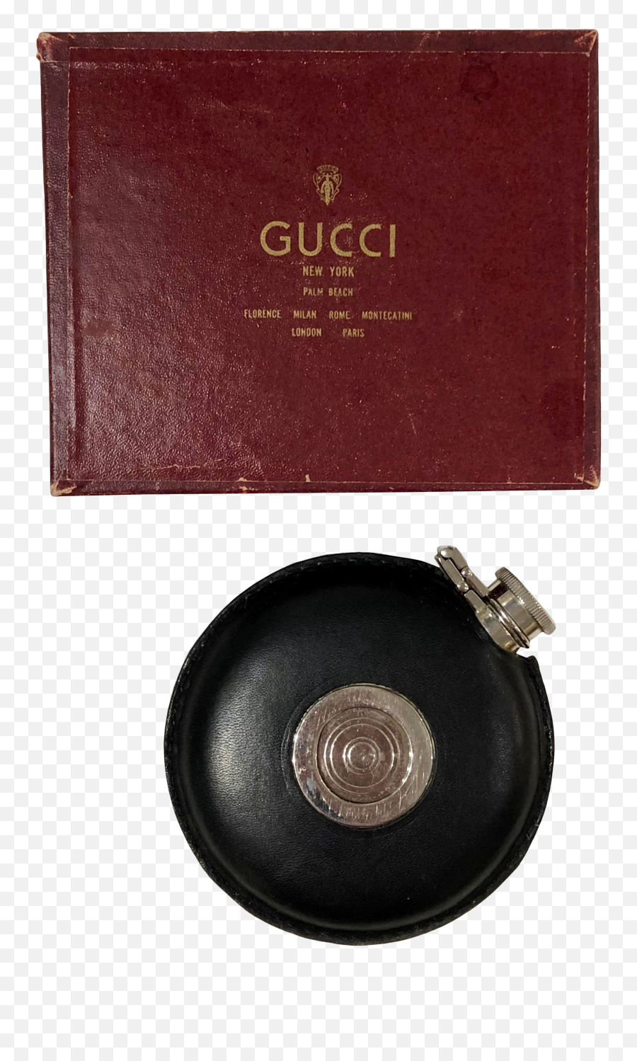 Vintage Gucci Leather Wrapped Flask - Gucci Png,Gucci Transparent