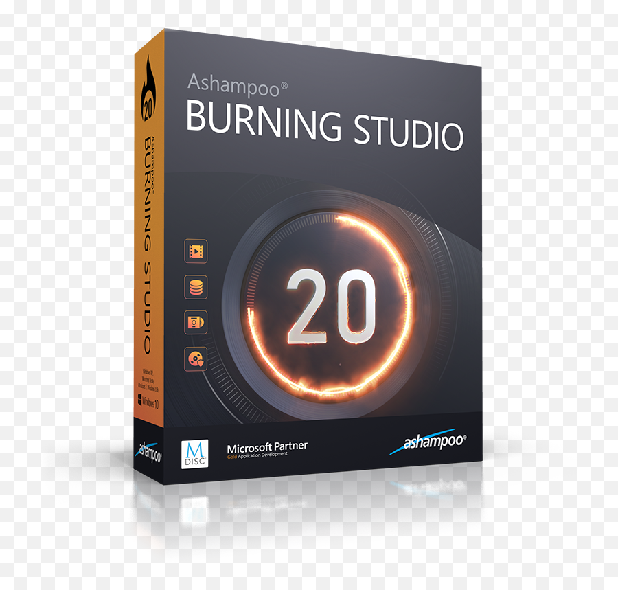 Burning Software For Cds Dvds Blu - Ashampoo Burning Studio 20 Png,Burn Mark Png