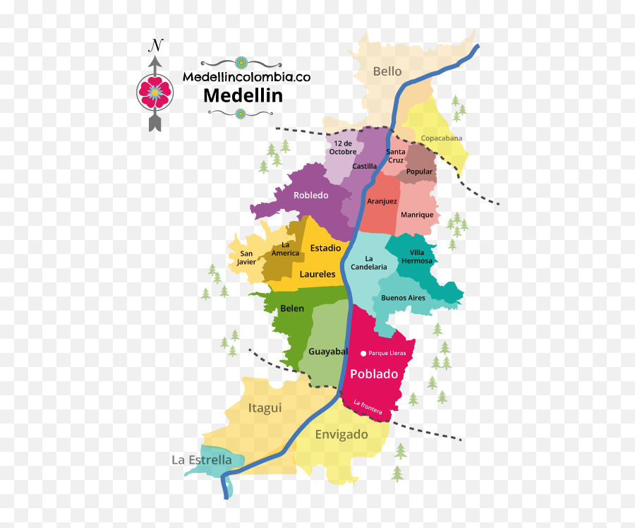 Medellin Orientation - Map Of Medellin Colombia Png,Colombia Map Png