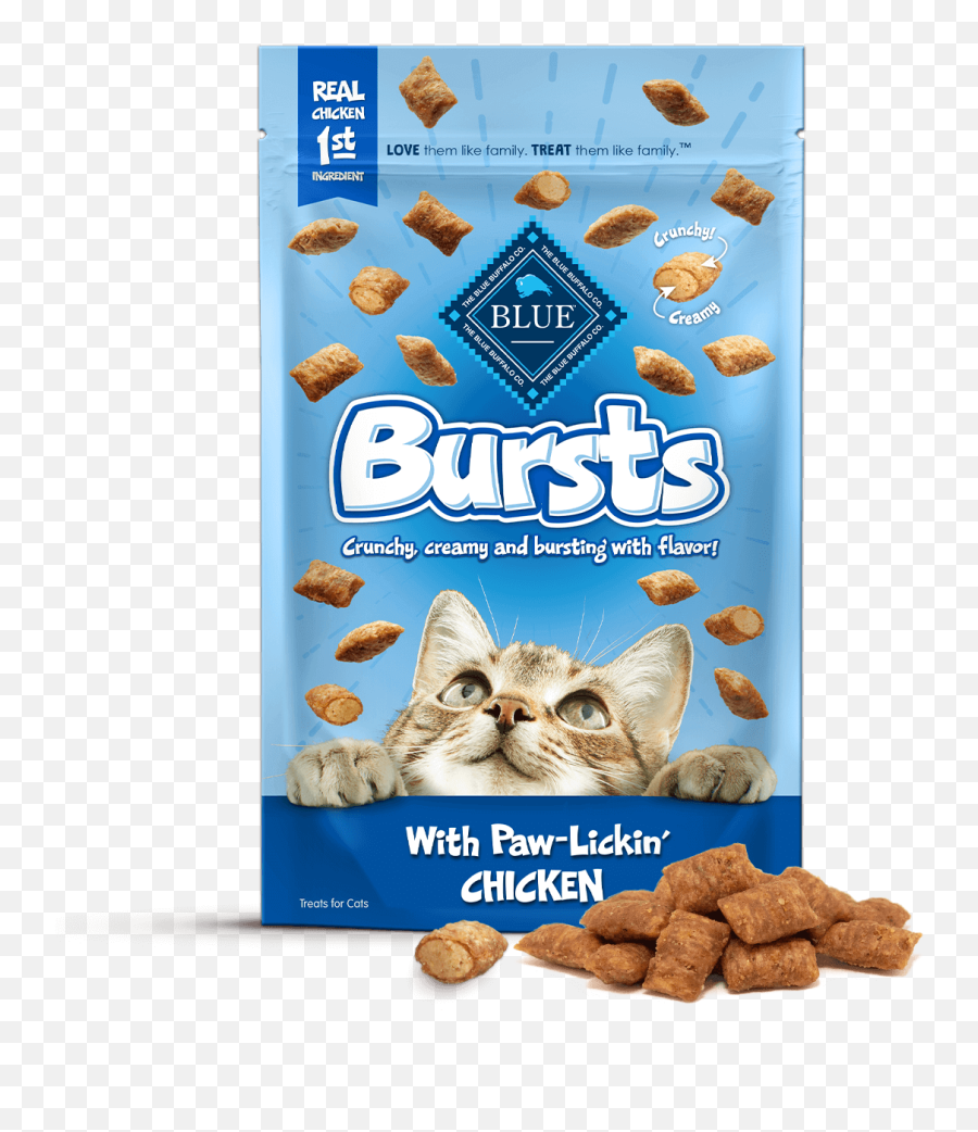 Blue Bursts Cat Treats Buffalo - Blue Buffalo Bursts Cat Treats Png,Cat Paw Transparent