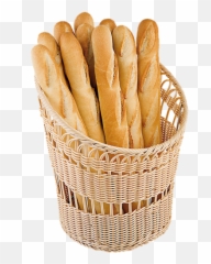 Download Png - Basket Of Baguette Bread,Baguette Transparent