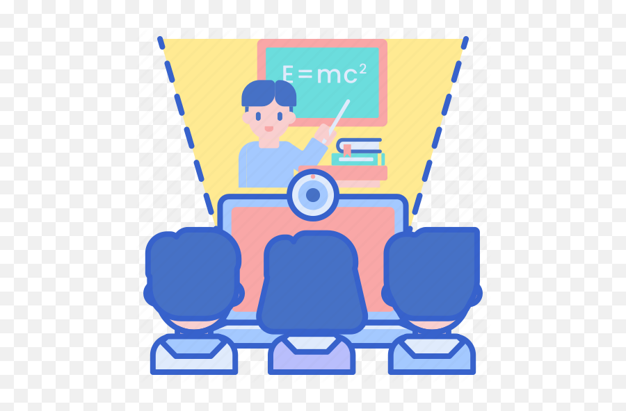 Class Education Virtual Icon - Download On Iconfinder Virtual Class Icon Png,Teaching Icon