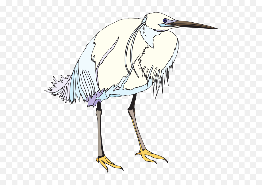 White And Blue Heron Png Svg Clip Art - Long,Heron Icon