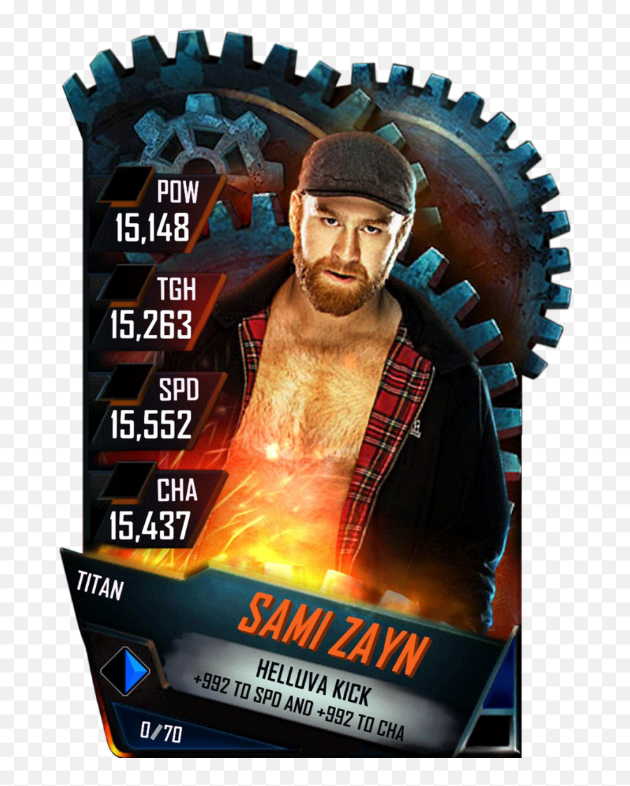 Roman Reigns Wwe Supercard Titan - Becky Lynch Wwe Supercard Png,Sami Zayn Png