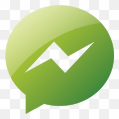 Web 2 Green Messenger Icon - Free web social icons Messenger Chat Icon Png