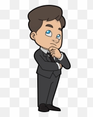 Download Hd Thinking Transparent File - Person Man Cartoon png