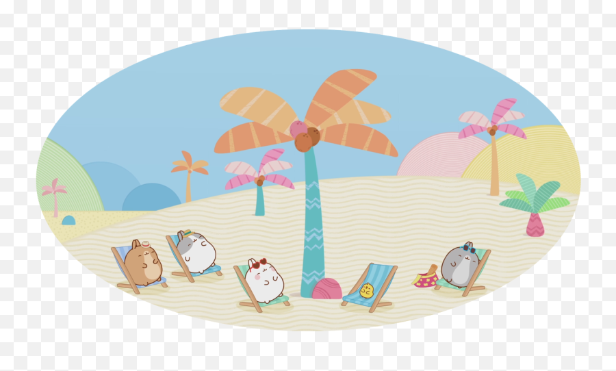 Chill Below Coconuts The New Cartoon - Molang Png,Molang Png