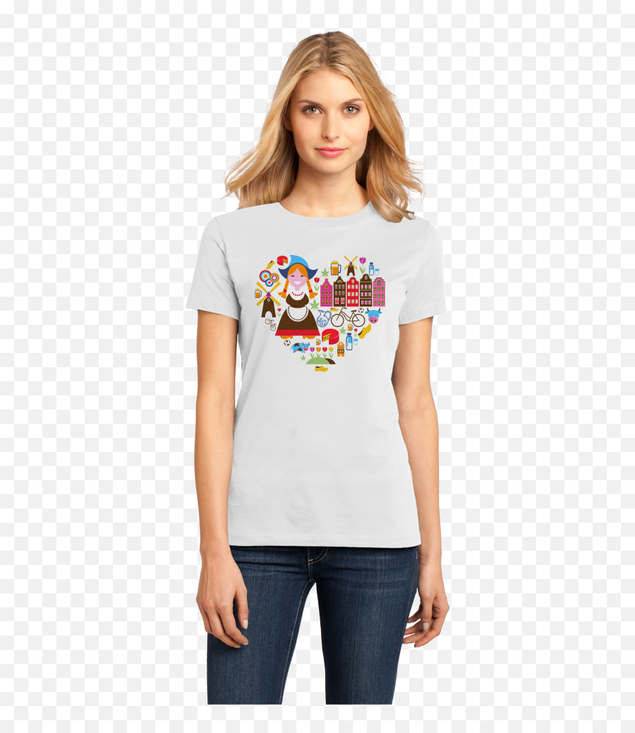 Netherlands Icon Heart - Dutch Love Heritage Pride Cute Women T Shirts Png,Netherlands Icon