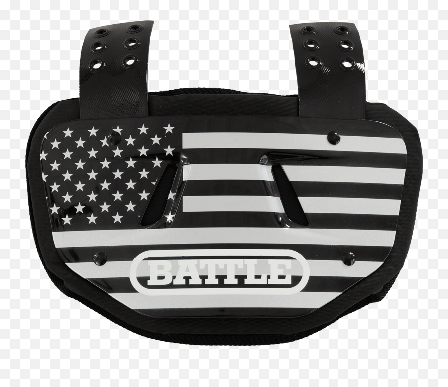 American Flag Chrome Football Back Plate - Youth Distressed Black And White American Flag Png,Black And White American Flag Png