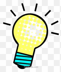 Bright Idea Light Bulb Royalty Free Vector Clip Art - Lâmpada De Ideia Png,Bright Light Png