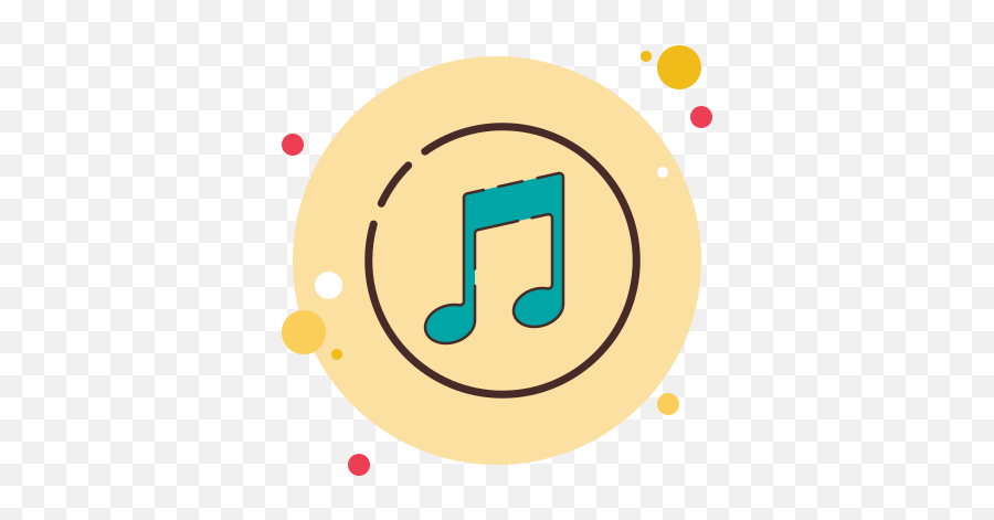 Itunes Icon In Circle Bubbles Style - Aesthetic Itunes Icon Png,New Itune Icon