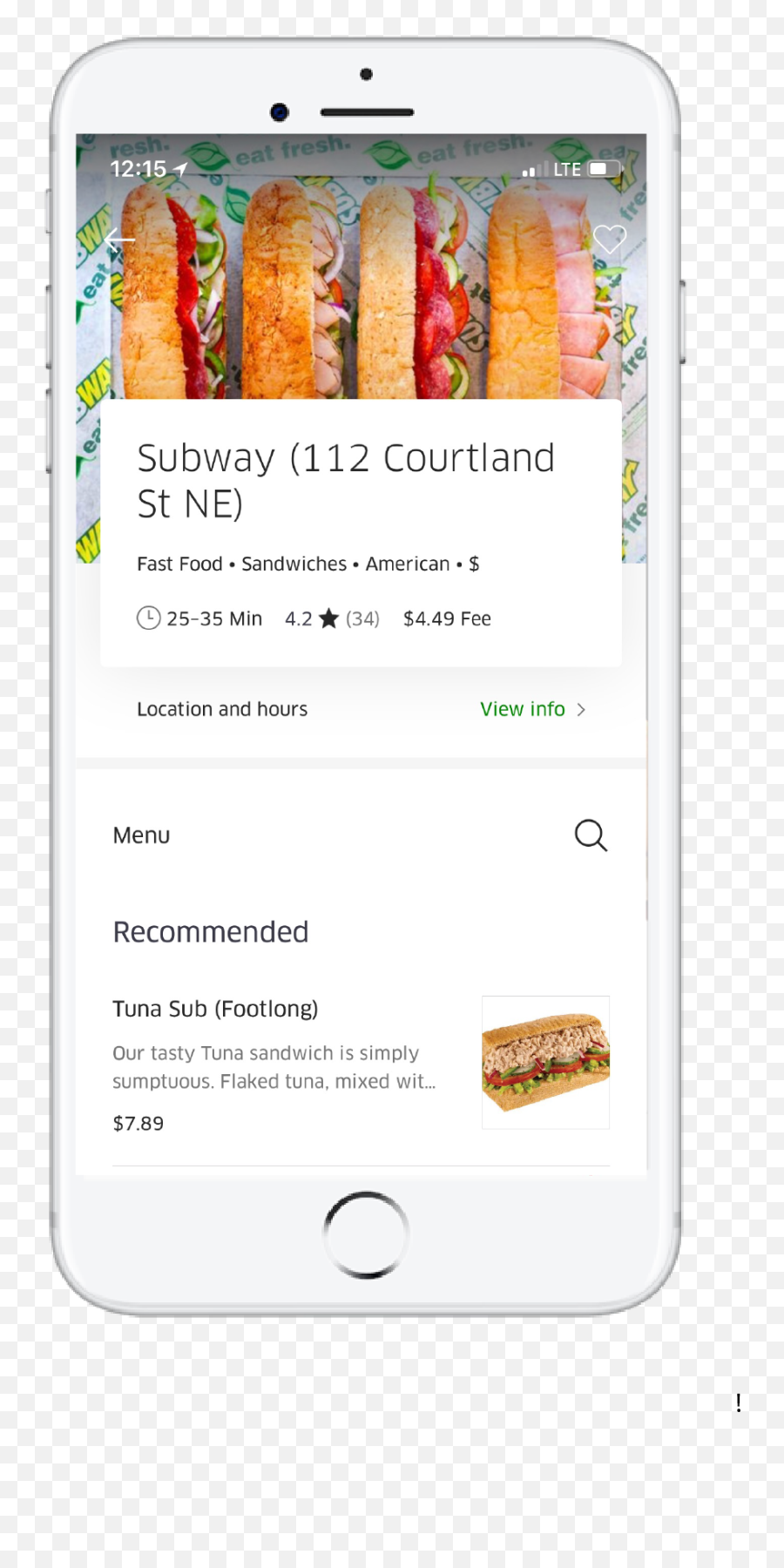Uber Eats Delivers Subway Sandwiches Salads And More To - Bun Png,Sub Sandwich Png