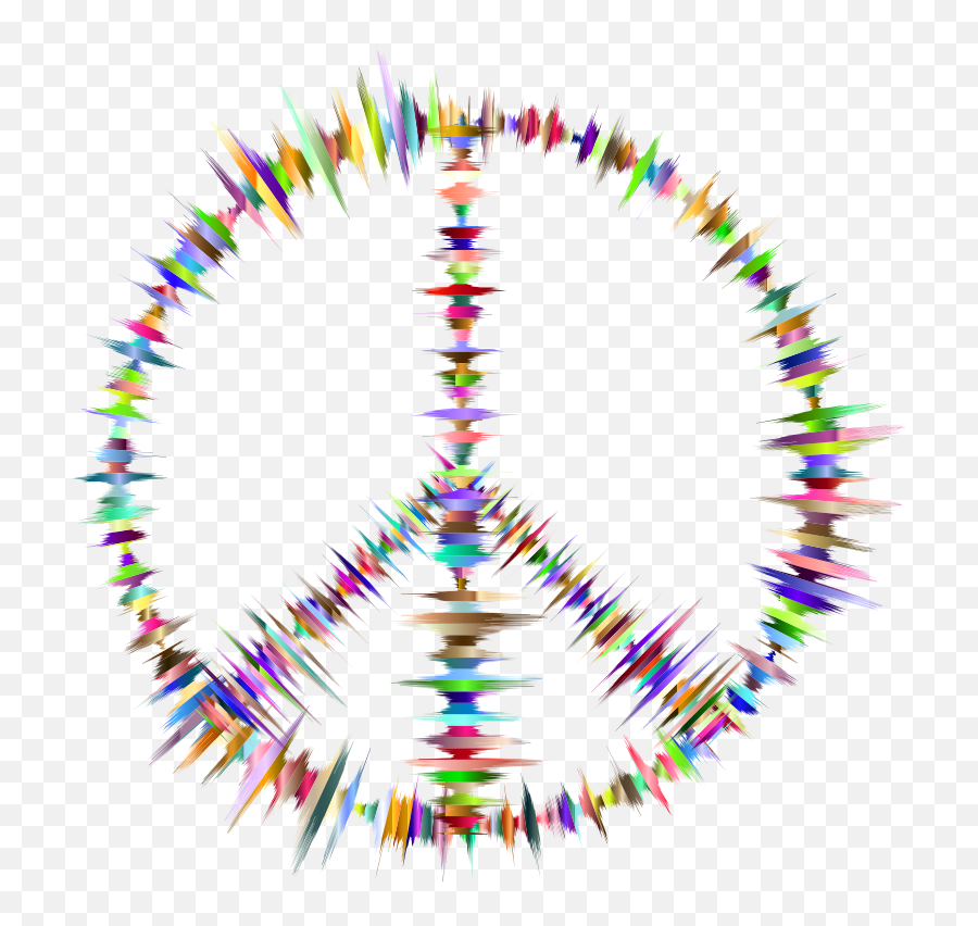 Download Free Png Prismatic Sound Waves Peace Sign - Dlpngcom Peace Symbol Drawings,Sound Waves Png