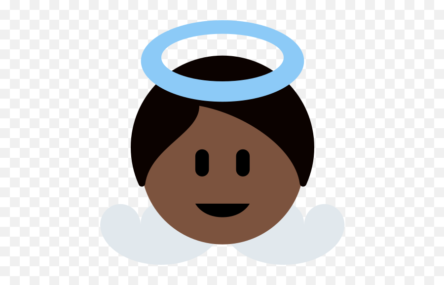 Baby Angel Emoji With Dark Skin Tone - Portable Network Graphics Png,Angel Emoji Png